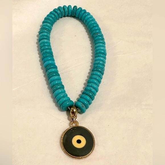 Handmade Jewelry - COPY - Beautiful Turquoise Bracelet with Charm